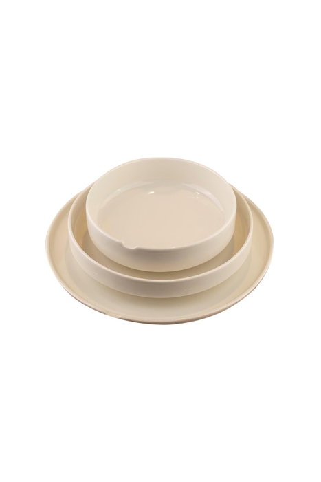Hermia Juego de vajilla de porcelana BNCTO18Y400 de 18 piezas Hermia Juego de vajilla de porcelana BNCTO18Y400 de 18 piezas